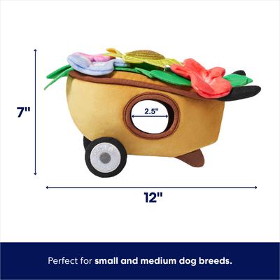 Show full view: Frisco Spring Wheelbarrow Hide & Seek Puzzle Plush Squeaky Dog Toy, Small/Medium slide 2 of 8
