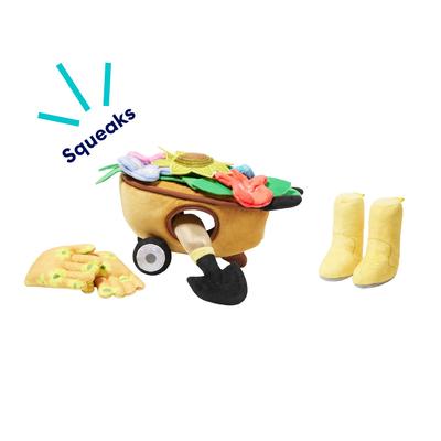 Show full view: Frisco Spring Wheelbarrow Hide & Seek Puzzle Plush Squeaky Dog Toy, Small/Medium slide 4 of 8