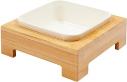 Frisco Square Melamine Dog & Cat Bowl with Bamboo Stand, Medium: 5 cup, 1 count slide 1 of 7