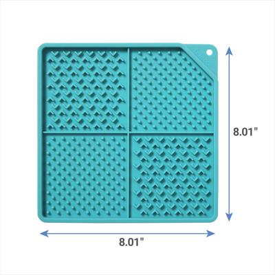 Show full view: Frisco Square Silicone Dog & Cat Lick Mat, Teal slide 2 of 8