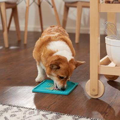 Show full view: Frisco Square Silicone Dog & Cat Lick Mat, Teal slide 3 of 8
