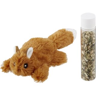 Frisco Squirrel Plush Cat Toy with Refillable Catnip, Brown Squirrel slide 1 of 4