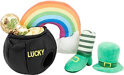 Frisco St. Patrick's Pot of Gold Hide & Seek Puzzle Plush Squeaky Dog Toy, Small/Medium