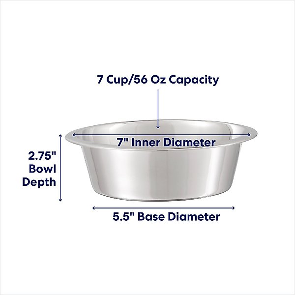 Show full view: Frisco Stainless Steel Bowl, Large: 7 cup slide 2 of 6