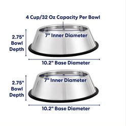Frisco Stainless Steel Bowl, Medium: 4 cup, 2 count slide 2 of 3