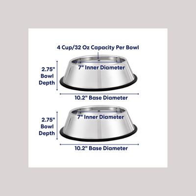 Show full view: Frisco Stainless Steel Bowl, Medium: 4 cup, 2 count slide 2 of 4