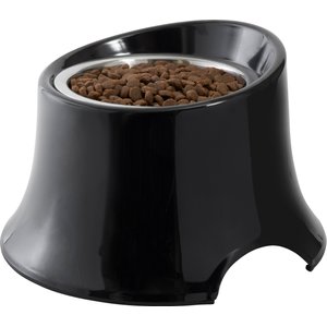 Frisco Stainless Steel Bowl with Elevated Stand, Black, Medium: 3 cup, 1 count