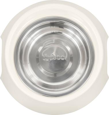 Show full view: Frisco Stainless Steel Bowl with Elevated Stand, Cream, Medium: 3 cup, 1 count slide 5 of 10