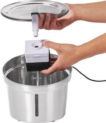 Show full view: Frisco Stainless Steel Cactus & Leaf Dog & Cat Fountain, 100-oz slide 5 of 9