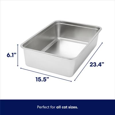 Show full view: Frisco Stainless Steel Cat Litter Box, Large, 23-in slide 2 of 7