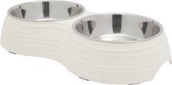 Frisco Stainless Steel Double Dog Bowls with Melamine Stand, Medium: 3 cup