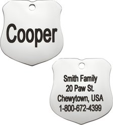 Frisco Stainless Steel Personalized Dog & Cat ID Tag, Badge, Small