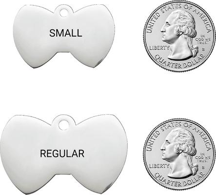 Show full view: Frisco Stainless Steel Personalized Dog & Cat ID Tag, Bow Tie, Regular slide 2 of 8