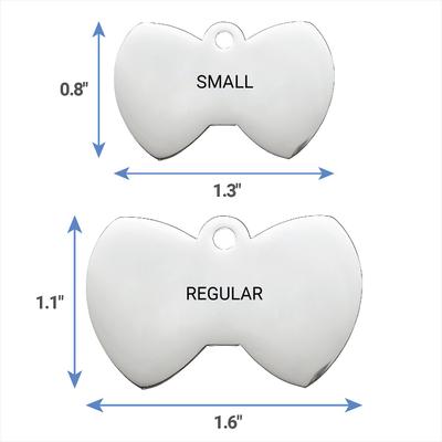Show full view: Frisco Stainless Steel Personalized Dog & Cat ID Tag, Bow Tie, Regular slide 7 of 8