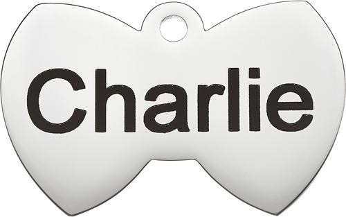 Show full view: Frisco Stainless Steel Personalized Dog & Cat ID Tag, Bow Tie, Small slide 3 of 8
