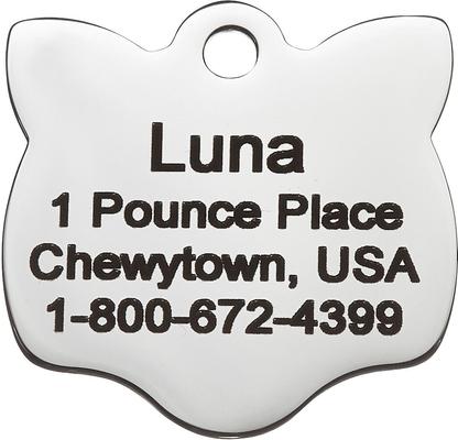 Show full view: Frisco Stainless Steel Personalized Dog & Cat ID Tag, Cat, Small slide 3 of 5