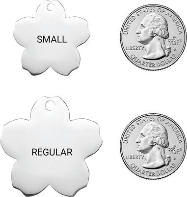 Show full view: Frisco Stainless Steel Personalized Dog & Cat ID Tag, Flower, Regular slide 3 of 9