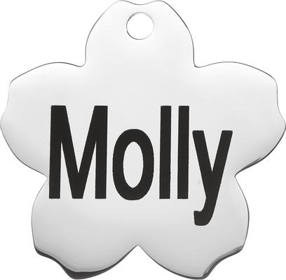 Show full view: Frisco Stainless Steel Personalized Dog & Cat ID Tag, Flower, Regular slide 4 of 9