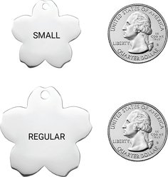 Frisco Stainless Steel Personalized Dog & Cat ID Tag, Flower, Small slide 2 of 7