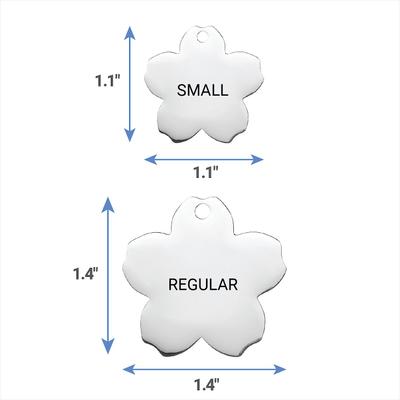 Show full view: Frisco Stainless Steel Personalized Dog & Cat ID Tag, Flower, Small slide 7 of 8