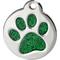 Show in main carousel: Frisco Stainless Steel Personalized Dog & Cat ID Tag, Paw Print, Green Glitter, Regular slide 2 of 3