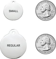 Frisco Stainless Steel Personalized Dog & Cat ID Tag, Paw Print, Silver, Regular slide 2 of 6