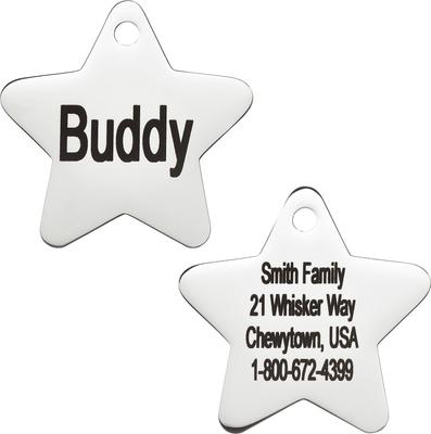 Show full view: Frisco Stainless Steel Personalized Dog & Cat ID Tag, Star, Regular slide 1 of 9