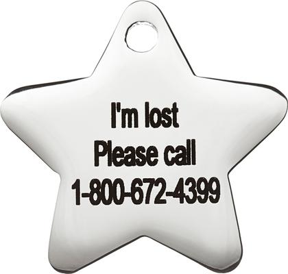 Show full view: Frisco Stainless Steel Personalized Dog & Cat ID Tag, Star, Small slide 6 of 9