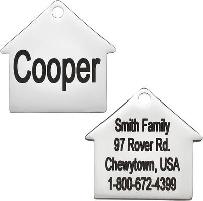 Show full view: Frisco Stainless Steel Personalized Dog ID Tag, Dog House, Regular slide 1 of 9