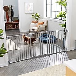 Frisco Steel 3-Panel Configurable Dog Gate, 30-in, Grey