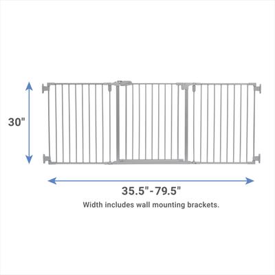Show full view: Frisco Steel 3-Panel Configurable Dog Gate, 30-in, Grey slide 3 of 9
