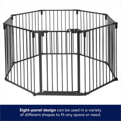 Show full view: Frisco Steel 8-Panel Configurable Dog Gate and Playpen, 30-in, Black slide 4 of 10