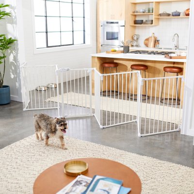 Frisco Frisco Steel 8-Panel Configurable Dog Gate and Playpen, 30-in, White