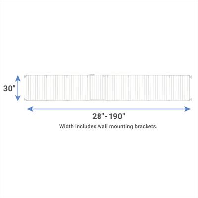 Show full view: Frisco Steel 8-Panel Configurable Dog Gate and Playpen, 30-in, White slide 2 of 9