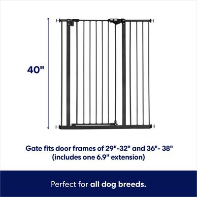 Show full view: Frisco Steel Extra Tall Auto-Close Dog Gate, Black, 40-in slide 2 of 8