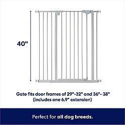 Frisco Steel Extra Tall Auto-Close Dog Gate, Gray, 40-in slide 2 of 5