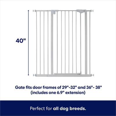 Show full view: Frisco Steel Extra Tall Auto-Close Dog Gate, Gray, 40-in slide 2 of 8