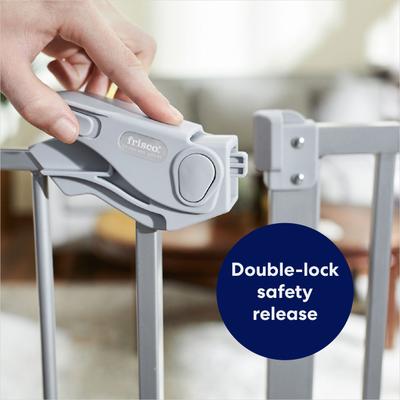 Show full view: Frisco Steel Extra Tall Auto-Close Dog Gate, Gray, 40-in slide 3 of 8