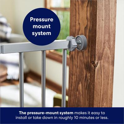 Show full view: Frisco Steel Extra Tall Auto-Close Dog Gate, Gray, 40-in slide 4 of 8