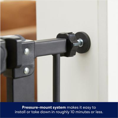 Show full view: Frisco Steel Extra Wide Auto-Close Dog Gate, Black, 30-in slide 4 of 9