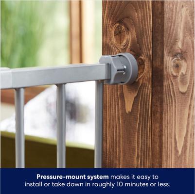 Show full view: Frisco Steel Extra Wide Auto-Close Dog Gate, Gray, 30-in slide 4 of 9