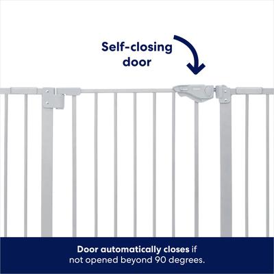 Show full view: Frisco Steel Extra Wide Auto-Close Dog Gate, Gray, 30-in slide 5 of 9