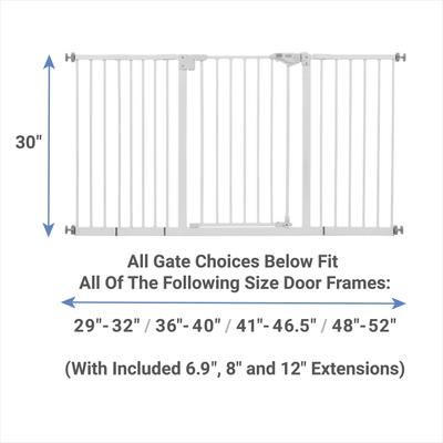 Show full view: Frisco Steel Extra Wide Auto-Close Dog Gate, White, 30-in slide 2 of 9