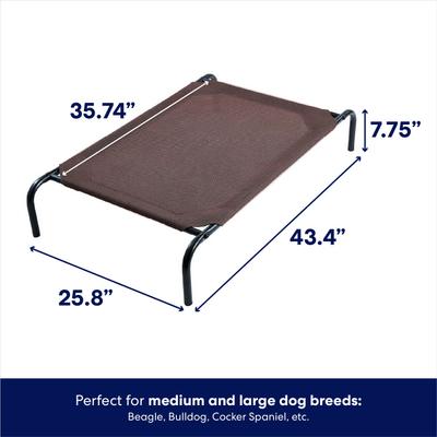 Show full view: Frisco Steel-Framed Elevated Dog Bed, Brown, Medium slide 2 of 8