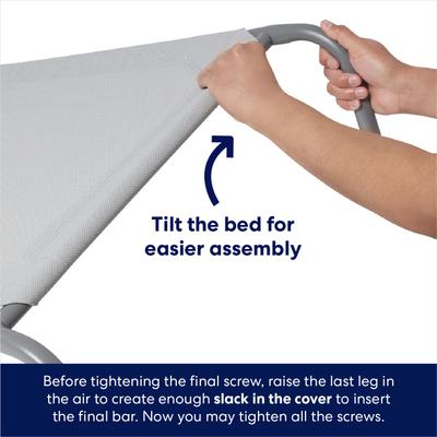 Show full view: Frisco Steel-Framed Elevated Dog Bed, Brown, Small slide 3 of 8