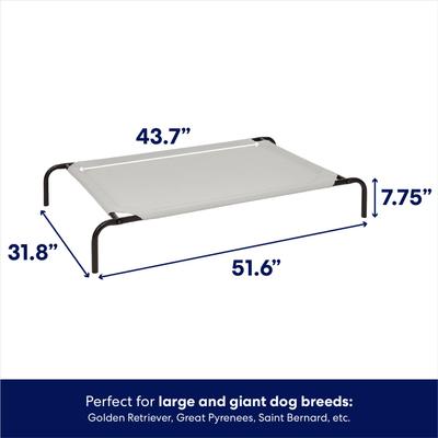 Show full view: Frisco Steel-Framed Elevated Dog Bed, Gray, Large slide 2 of 8