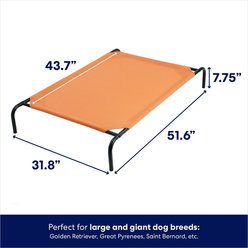 Frisco Steel-Framed Elevated Dog Bed, Terracotta, Large slide 2 of 5