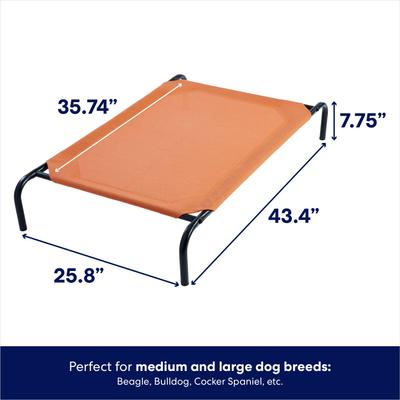Show full view: Frisco Steel-Framed Elevated Dog Bed, Terracotta, Medium slide 3 of 9