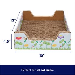 Frisco Step-In Cat Scratcher Toy with Catnip, Spring Flowers slide 2 of 4