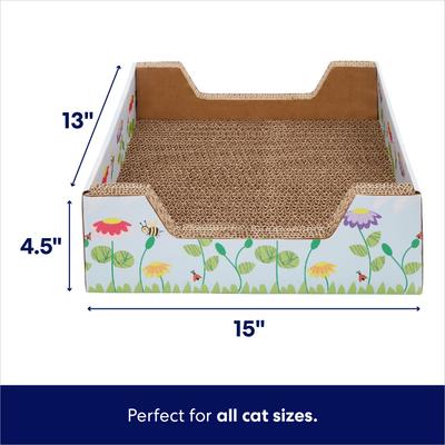 Show full view: Frisco Step-In Cat Scratcher Toy with Catnip, Spring Flowers slide 3 of 8